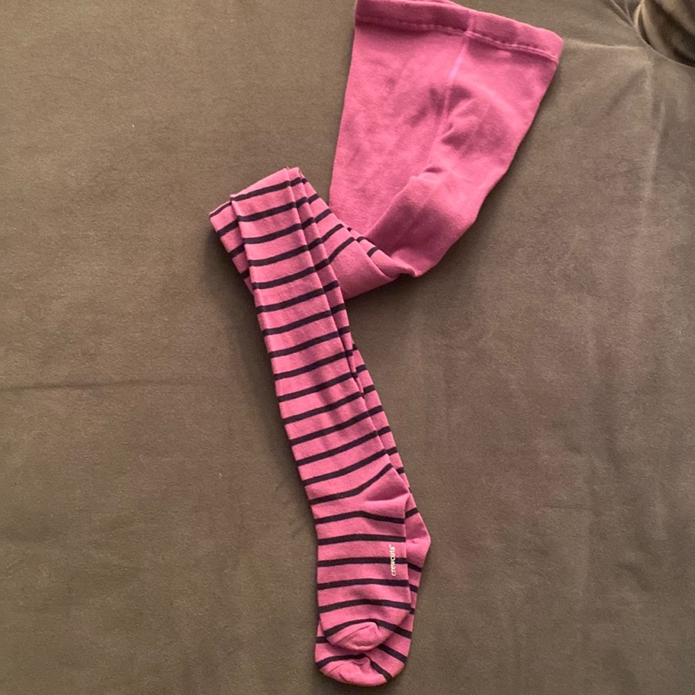 J. Crew Crewcuts Purple & Navy Striped Tights. Size XL/XXL. NWOT.